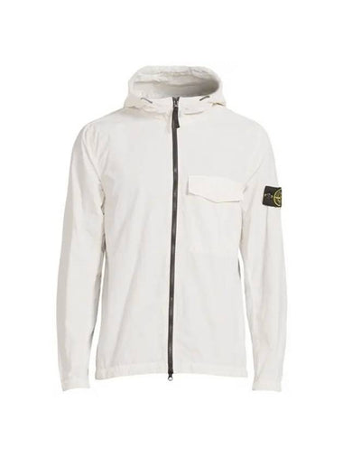 Men's Wappen Patch Naslan Pocket Hooded Jacket Ivory - STONE ISLAND - BALAAN 1