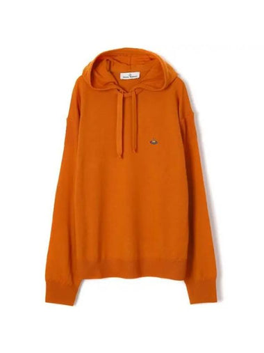 Embroidered Logo Virgin Wool Hoodie Orange - VIVIENNE WESTWOOD - BALAAN 1