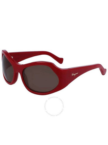 Salvatore Ferragamo Burgundy Wrap Ladies Sunglasses SF1078S 604 59 - SALVATORE FERRAGAMO - BALAAN 1