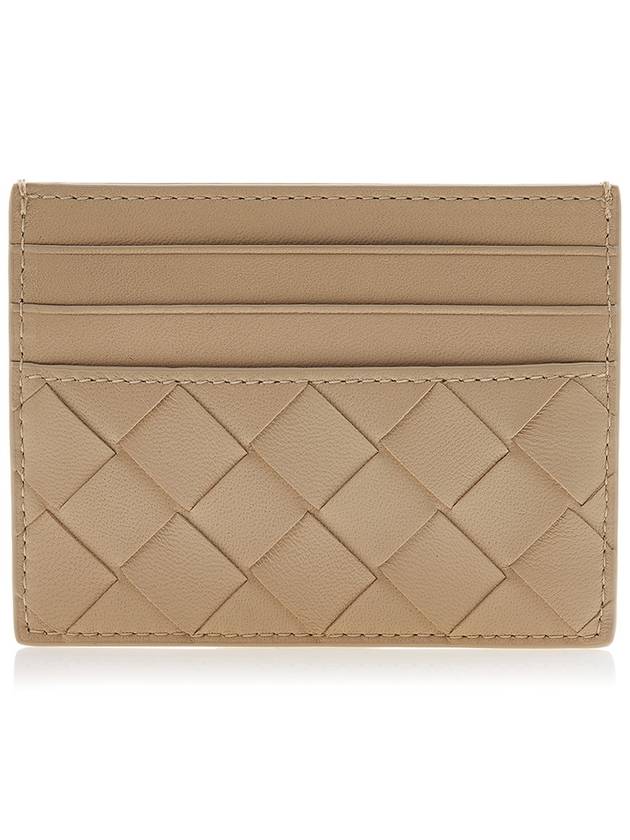 Intrecciato Leather Card Wallet Beige - BOTTEGA VENETA - BALAAN 4