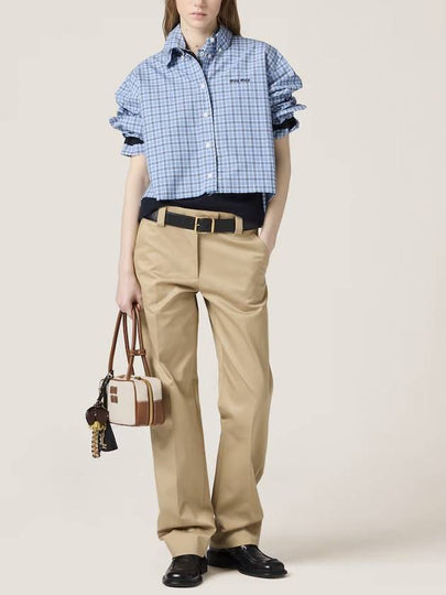 checked poplin shirt - MIU MIU - BALAAN 2