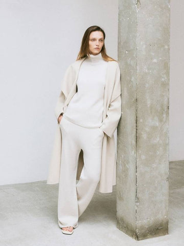 Women s Cashmere Turtleneck Ivory - LEHEE CASHMERE - BALAAN 1