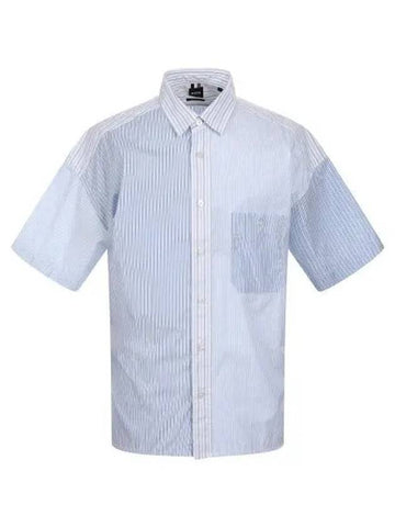 Striped mix casual short sleeve shirt 50513773 450 - BOSS - BALAAN 1