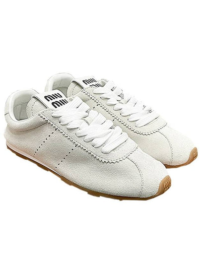 Suede Low Top Sneakers White - MIU MIU - BALAAN 2