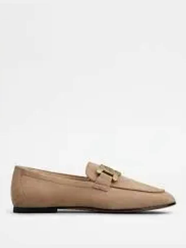 Kate Metal Logo Leather Loafers Beige - TOD'S - BALAAN 2