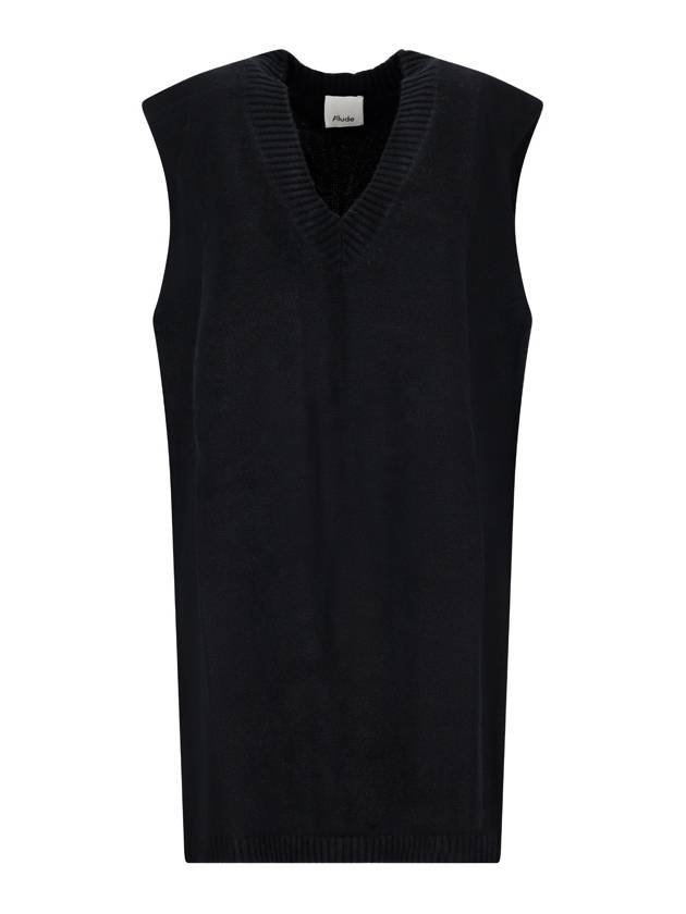 WAISTCOAT IN WOOL AND CASHMERE BLEND - ALLUDE - BALAAN 1