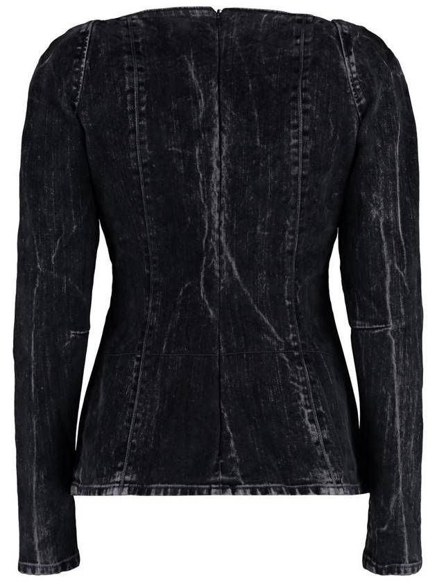 flocked velvet denim blouse 6D00853SPH05 - STELLA MCCARTNEY - BALAAN 3