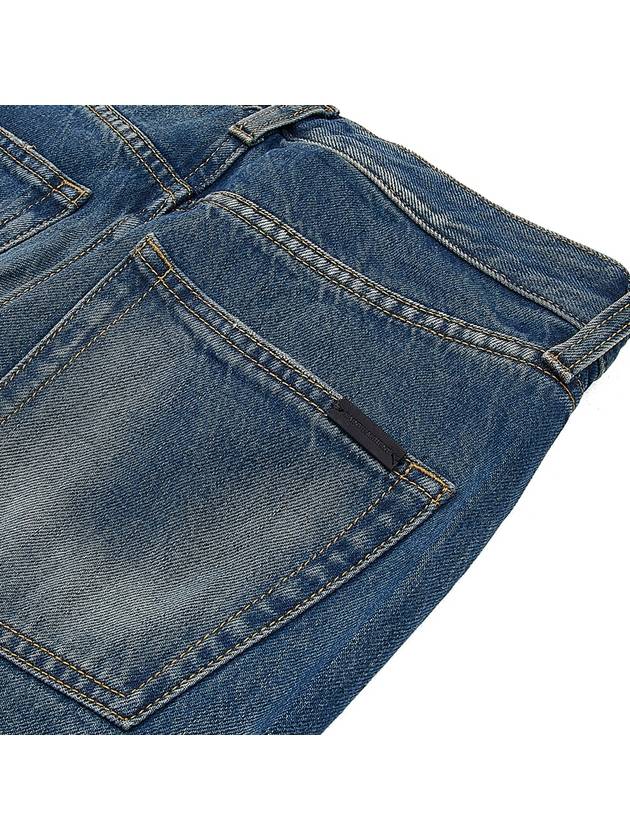 Denim Straight Jeans Blue - SAINT LAURENT - BALAAN 8