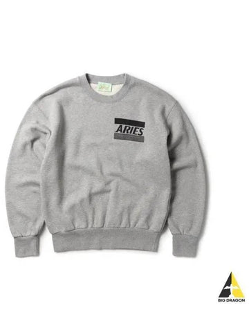 U Credit Card Sweatshirt Gray Marl SWEAT - ARIES - BALAAN 1