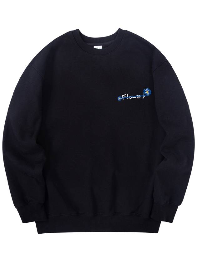 Blue Flower Sweatshirt Black - RADINEO - BALAAN 4