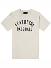 Logo Baseball Short Sleeve T-Shirt Cream - FEAR OF GOD - BALAAN.