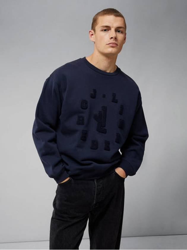 Kyzer Logo Crew Neck Sweater Navy - J.LINDEBERG - BALAAN 3