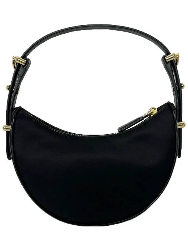 Arque Re-nylon Brushred Leather Small Shoulder Bag Black - PRADA - BALAAN 4