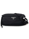 Triangle Logo Re-nylon Belt Bag Black - PRADA - BALAAN 1