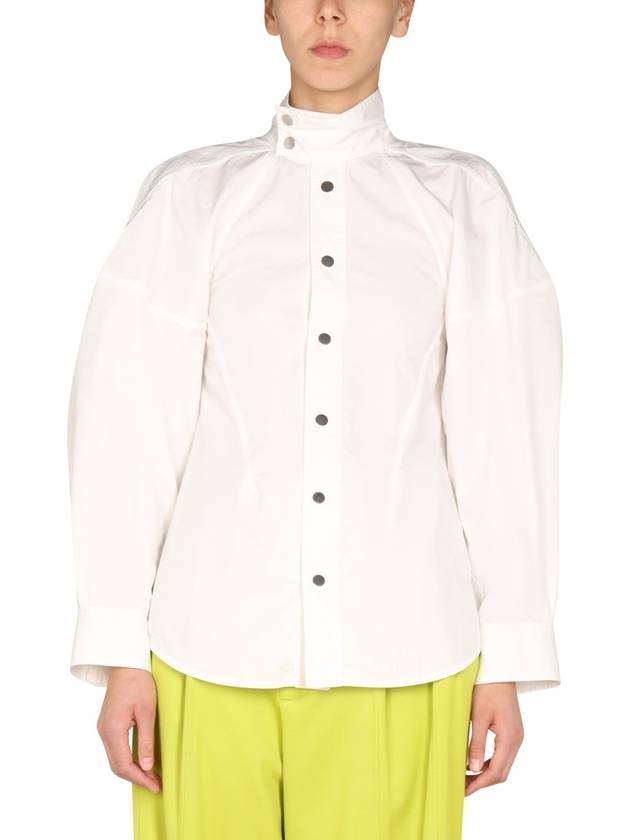 High Neck Puff Overfit Shirt - BOTTEGA VENETA - BALAAN 2