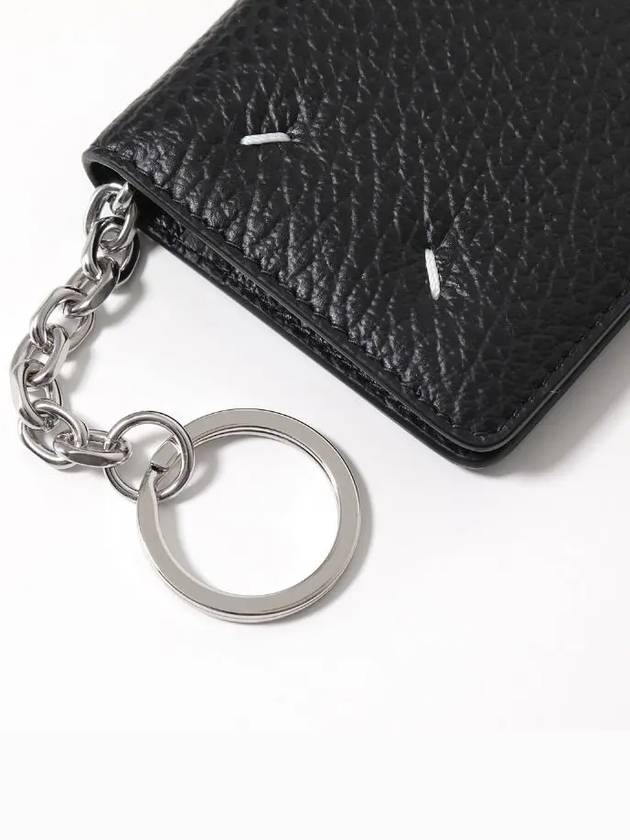 4 Stitch Keyring Card Wallet Black - MAISON MARGIELA - BALAAN 5