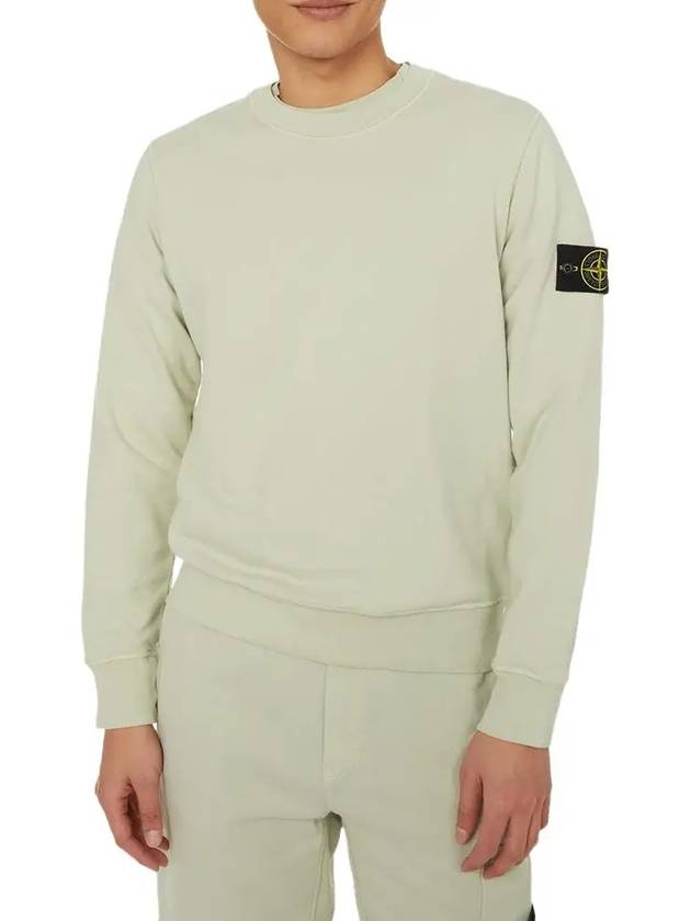 Wappen Patch Garment Dyed Sweatshirt Pistachio - STONE ISLAND - BALAAN 3