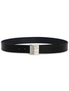 Men's 4G Logo Grain Leather Reversible Belt Black - GIVENCHY - BALAAN.