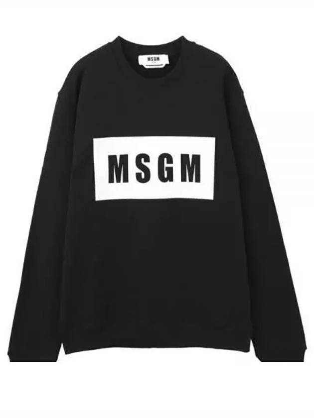 Box Logo Print Sweatshirt Black - MSGM - BALAAN 2