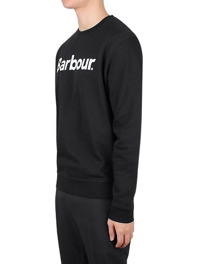 Logo Print Cotton Sweatshirt Black - BARBOUR - BALAAN 4