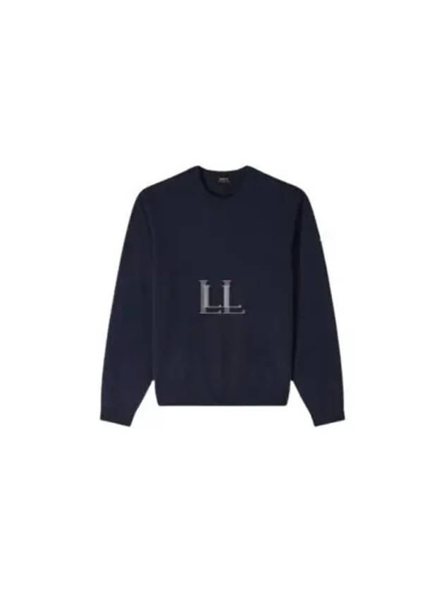 Laurent Crew Neck Wool Knit Top Navy - A.P.C. - BALAAN 2