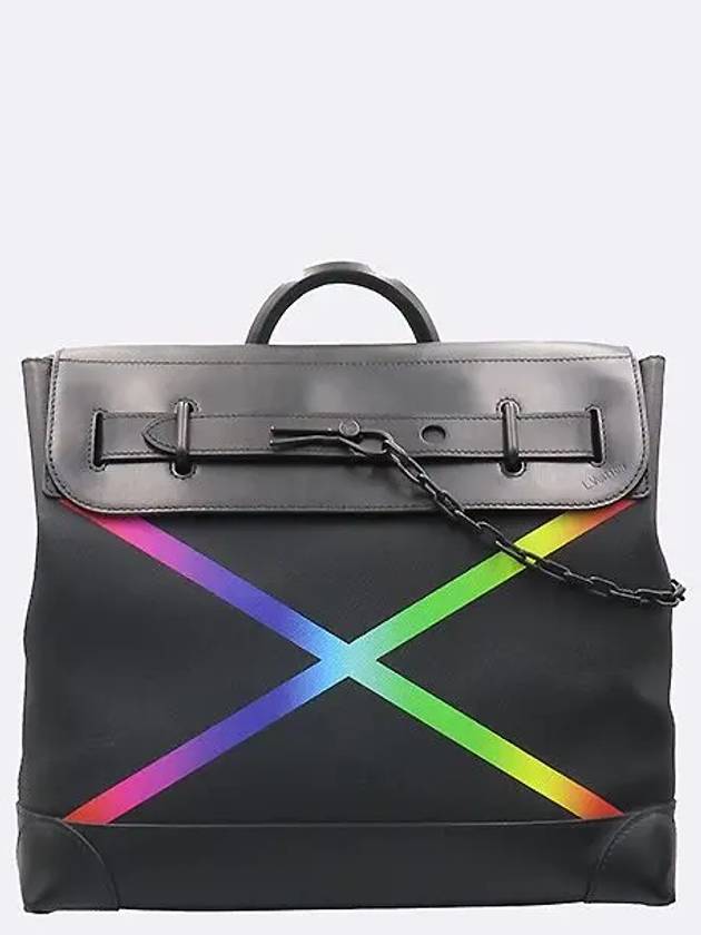 M30339 Taiga Leather Virgil Abloh Steamer PM Tote Bag Shoulder Strap 2WAY - LOUIS VUITTON - BALAAN 2