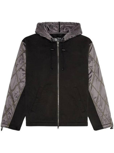 J Lombe Zip-Up Hoodie Black - DIESEL - BALAAN 1