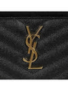 Cassandre Matelasse Large Zipped Clutch Bag Black - SAINT LAURENT - BALAAN 8