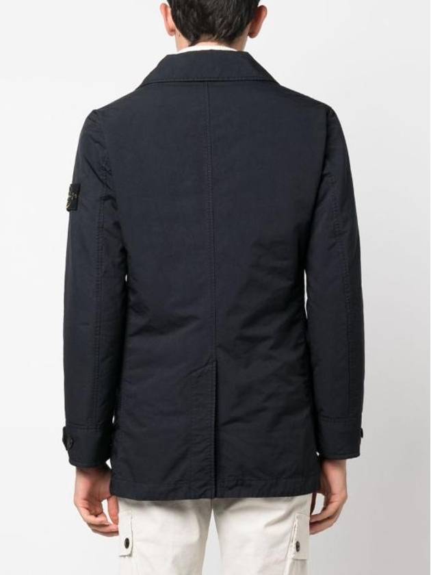 Wappen Patch Single Breasted Jacket Navy - STONE ISLAND - BALAAN 6