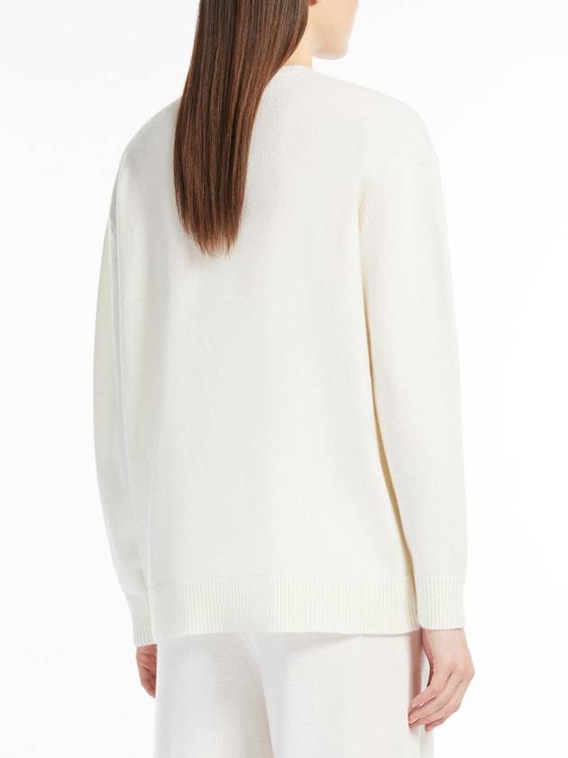 logo knit top white - MAX MARA - BALAAN 4