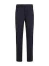 Diagonal Plain Weave Classic Wool Slacks Navy - THOM BROWNE - BALAAN 2