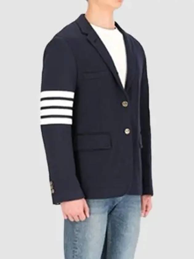 Men's 4 Bar Classic Loopback Sports Jacket Navy - THOM BROWNE - BALAAN 5