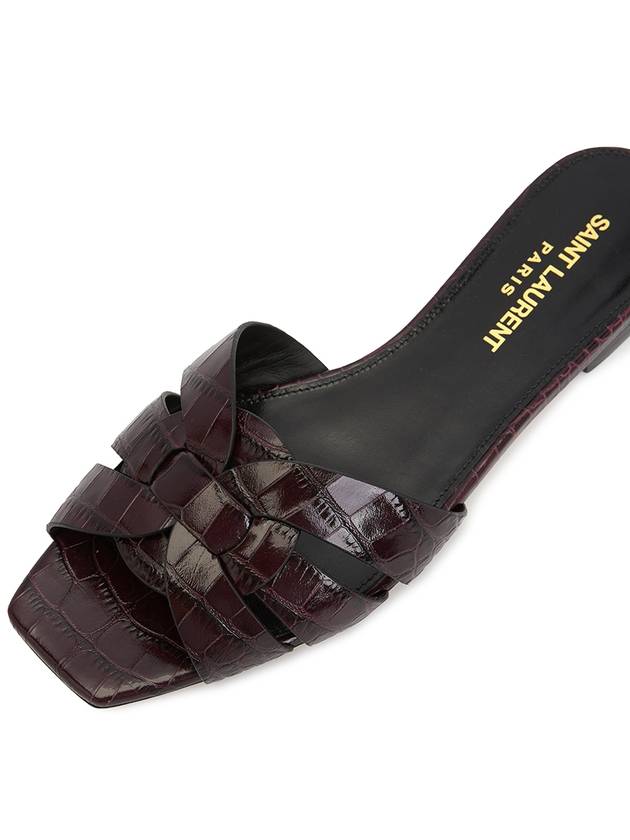 Women's Tribute Slippers Burgundy - SAINT LAURENT - BALAAN 8