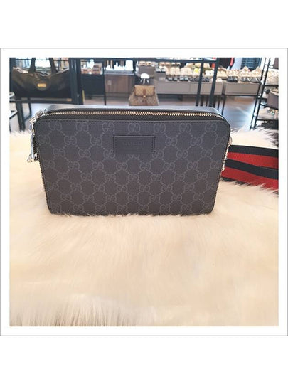 GG Supreme Fabric Small Cross Bag Black - GUCCI - BALAAN 2