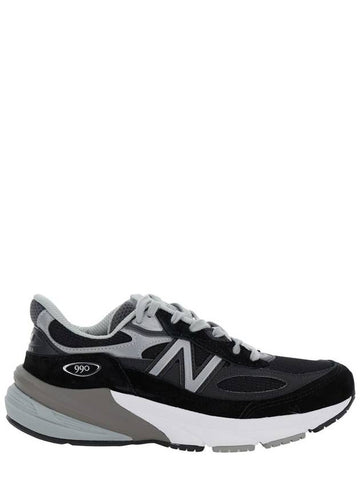 Black Low Top Sneakers With Logo Detail In Suede And Tech Fabric Woman - NEW BALANCE - BALAAN 1