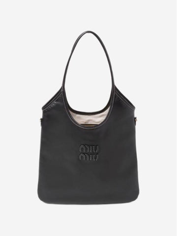 Ivy Leather Shoulder Bag Black - MIU MIU - BALAAN 1