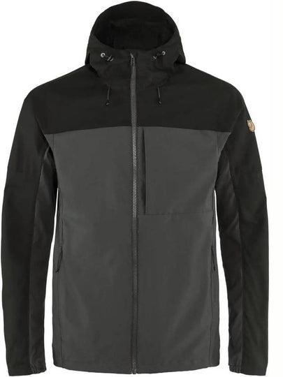 Men's Abisco Midsummer Hooded Zip-Up Jacket Dark Grey Black - FJALL RAVEN - BALAAN 2