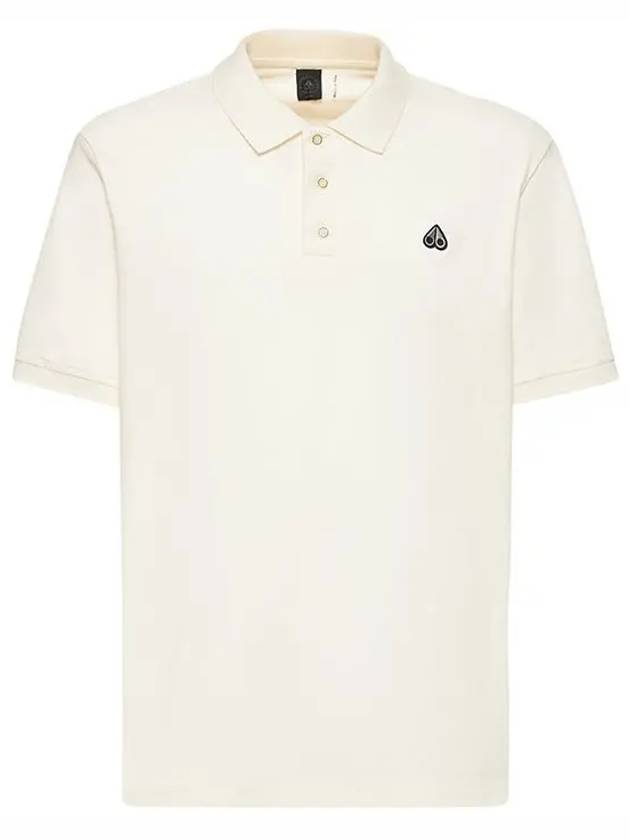 Embroidered Logo Short Sleeve Polo Shirt Ivory - MOOSE KNUCKLES - BALAAN 2