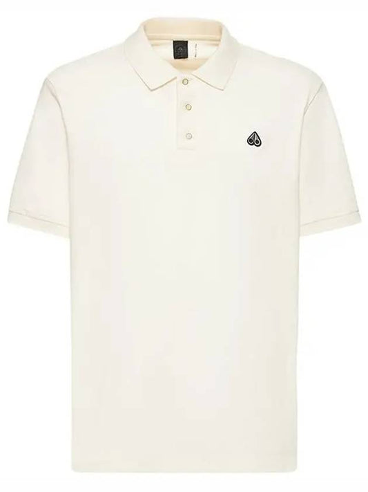 Embroidered Logo Short Sleeve Polo Shirt Ivory - MOOSE KNUCKLES - BALAAN 2