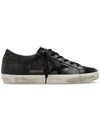 Superstar Glitter Tab Leather Low Top Sneakers Black - GOLDEN GOOSE - BALAAN 2