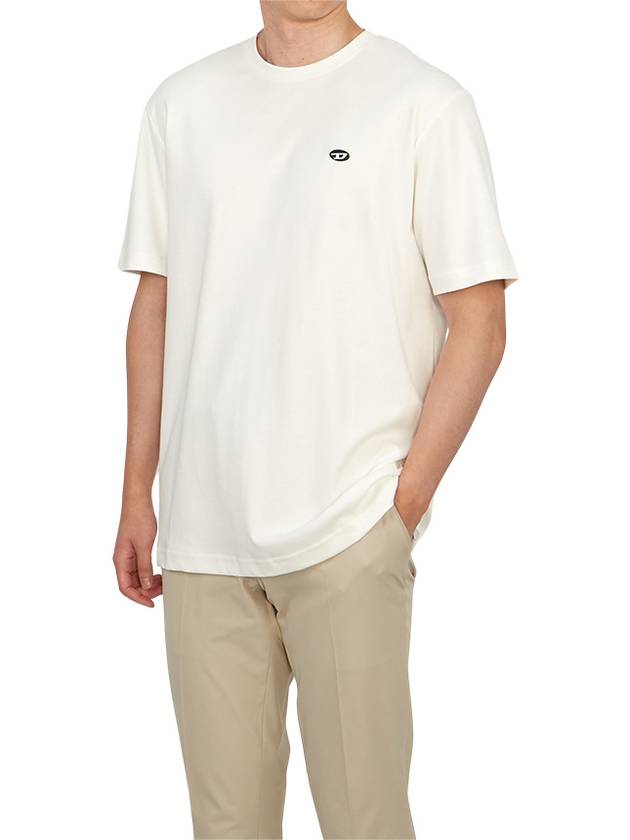 T Just Doval PJ Oval D Patch Short Sleeve T Shirt White - DIESEL - BALAAN 7