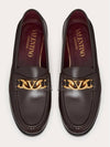 V Logo Chain Leather Loafers Black - VALENTINO - BALAAN 5