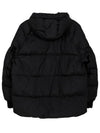 Garment Dyed Crinkle Reps Recycled Nylon Hoodie Padding Black - STONE ISLAND - BALAAN 3