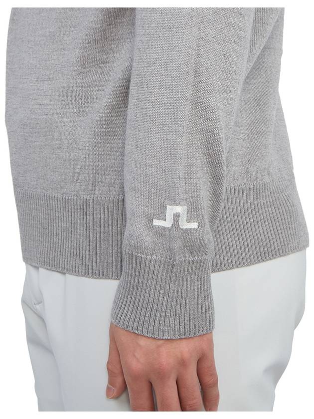 Kian Half Zip-Up Knit Top Melange Grey - J.LINDEBERG - BALAAN 10