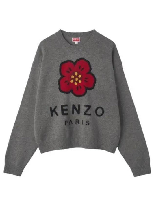 bokeh flower knit gray - KENZO - BALAAN 1
