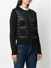 Women's Padded Wool Zip-Up Cardigan Black - MONCLER - BALAAN 8