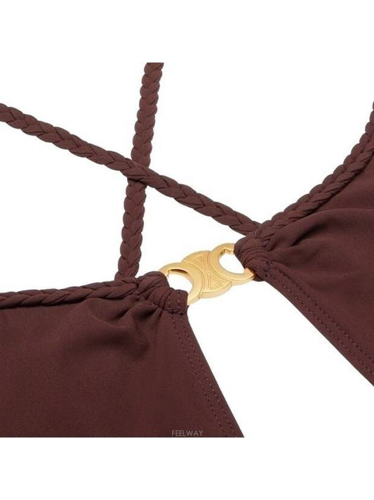 2Z548152C 15PS Triomphe Matte Jersey Swimsuit - CELINE - BALAAN 2