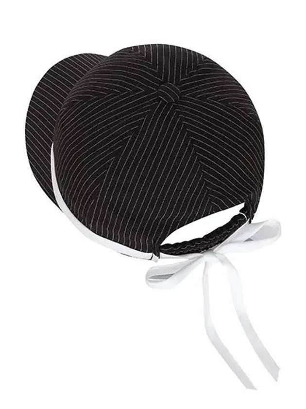 Striped Ribbon Ball Cap 8423LZSPBLACK - BLACK&WHITE - BALAAN 3