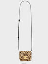 Mini Claude Leopard Print Velvet Cross Bag - CELINE - BALAAN 5