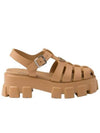 Monolith Rubber Sandals Beige - PRADA - BALAAN 3